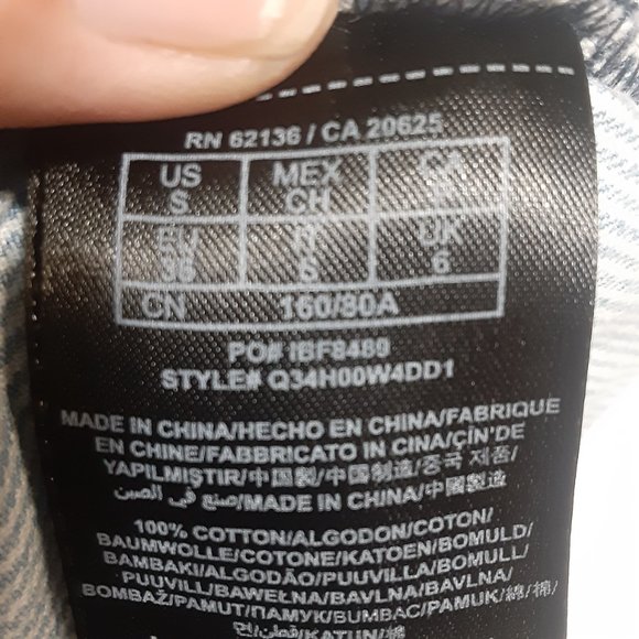 Guess Women's Western Pearl Snap Button Long Sleeve Button Up Shirt Size S - Picture 7 of 7